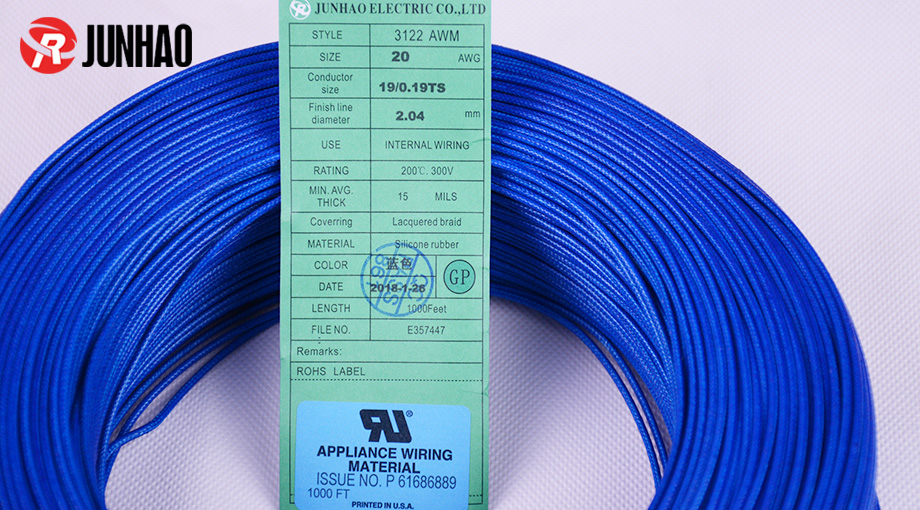 UL3122 20AWG silicone braided wire 